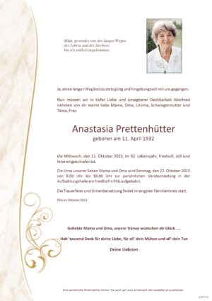 Portrait von Anastasia Prettenhütter